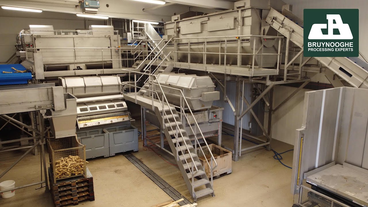 Horseradisch washing setup - operational