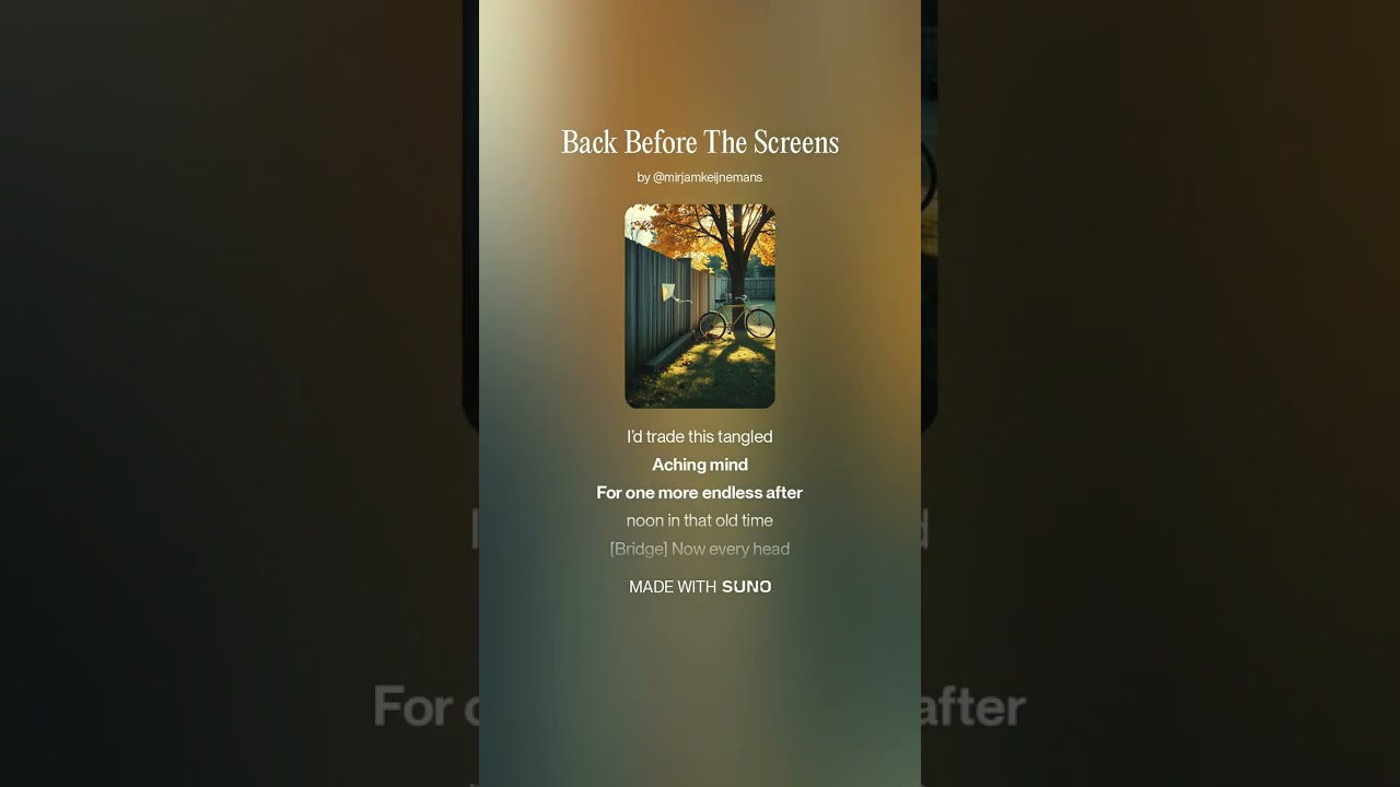 Back Before The Screens (Pop Folk)