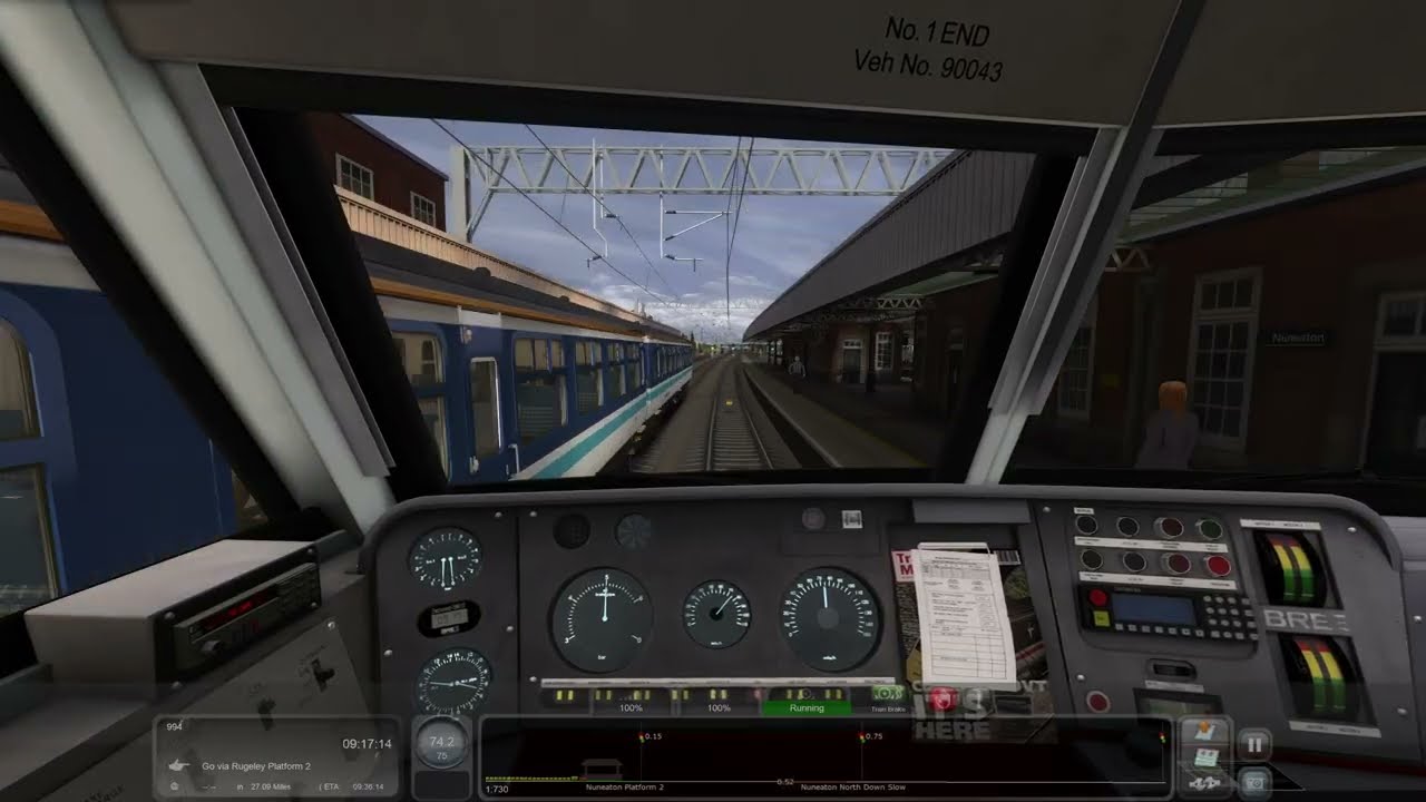 Train Sim Classic - WCML Trent Valley / Class 90 / Running On The 90s Pt3