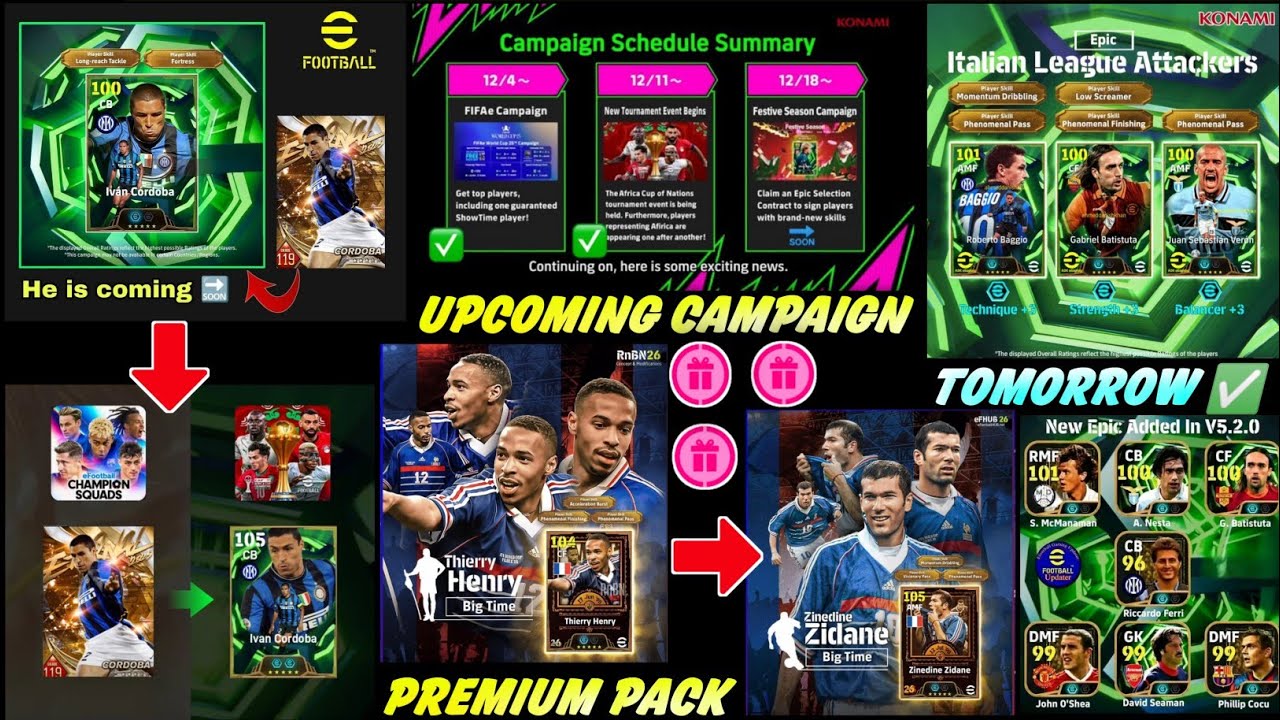 🚨 明日と木曜日のアップデートリーク情報！新キャンペーン＋無料エピック＆ショータイム＋ビッグタイム｜eFootball 2026