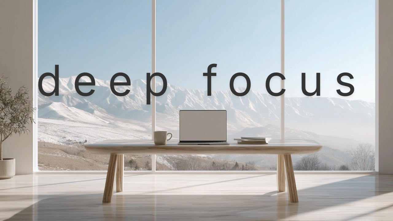 Deep Focus Music for Work & Study | No Vocals, Calm Background, Zero Distraction, Deep Concentration