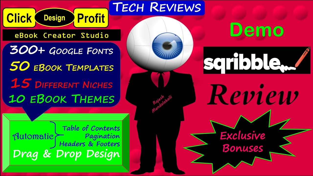 Sqribble Review, Bonuses, Demo: World&rsquo;s #1 eBook Creator Studio - Just Click, Design and Publish