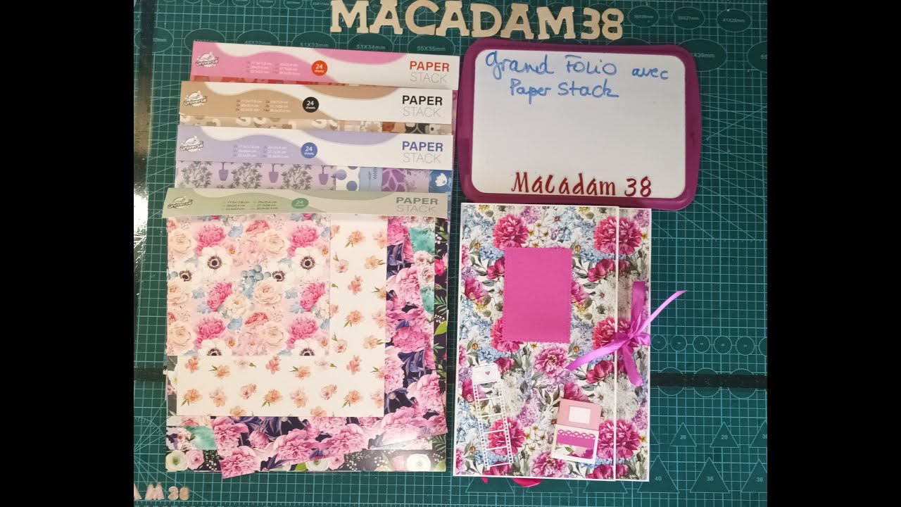 Folio A4 avec avec paper stack #scrapbooking #albumphoto #action