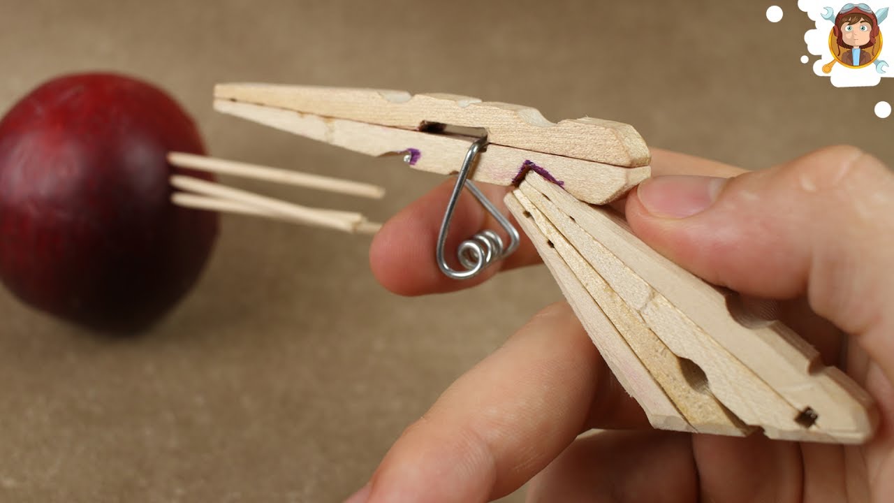 How to Make a Mini Gun - (Clothespin Pistol)