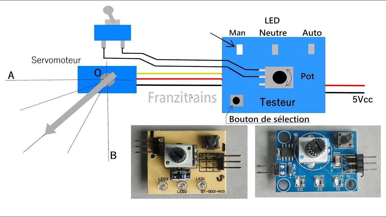Testeurs Servos modifiés pour piloter les servomoteurs