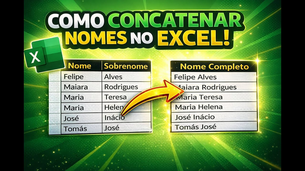 Como fazer a Função Concatenar no Excel