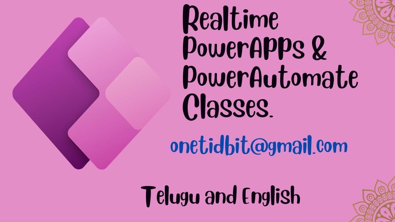 Realtime scenario PowerApps and PowerAutomate classes in Telugu and English