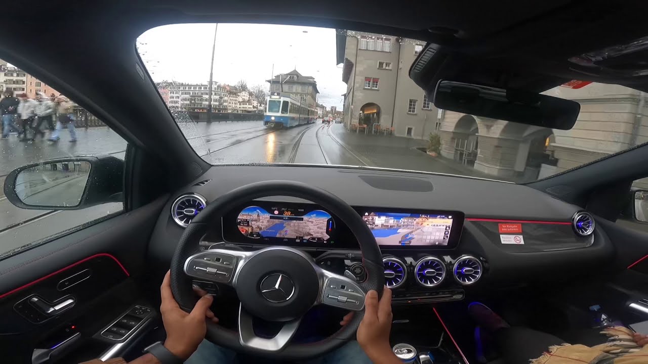 Drive In Switzerland🇨🇭Zurich City🇨🇭Drive Through😍 Mercedes Benz Class B POV😍