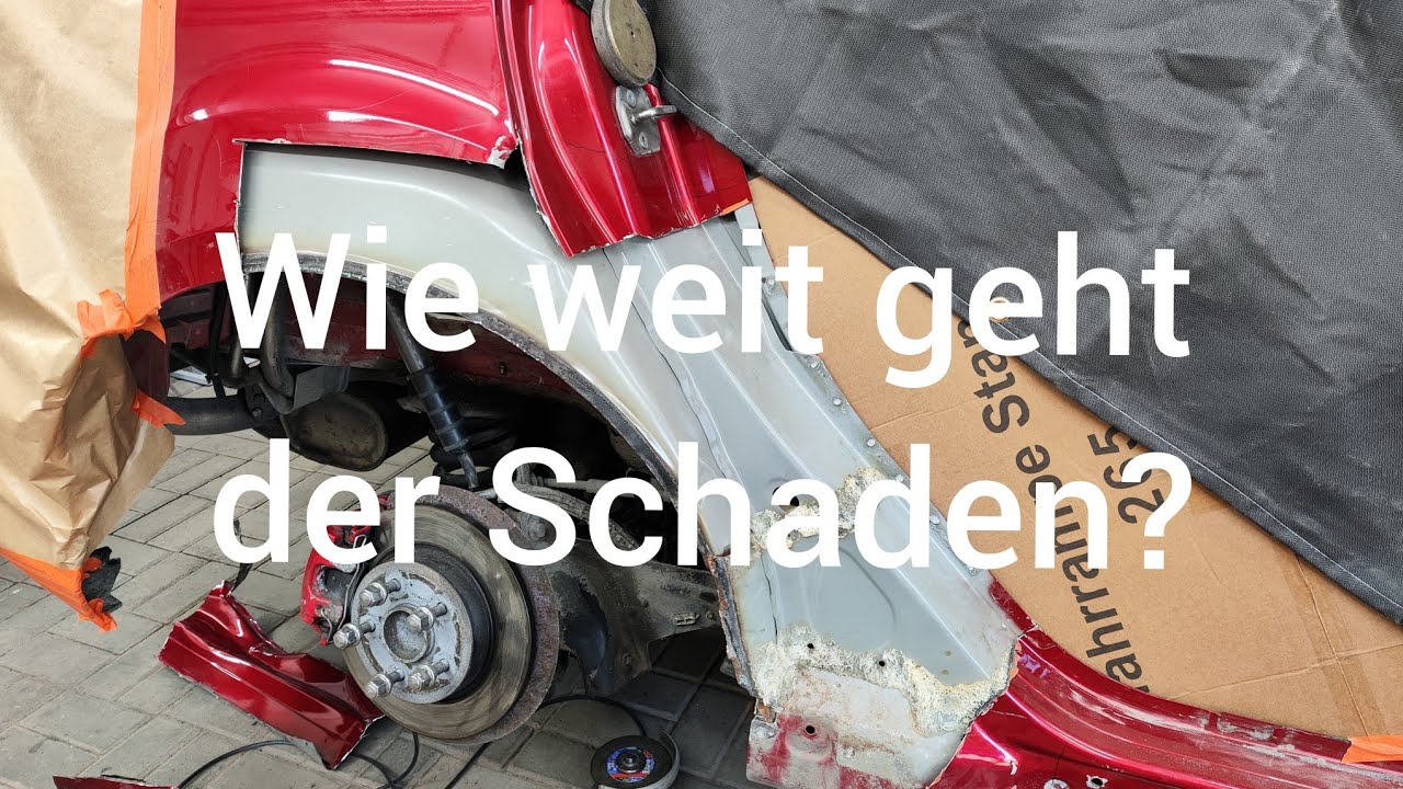 Focus MK3. Neuaufbau nach Totalschaden #1. Seitenwand grob richten und Schadenanalyse.