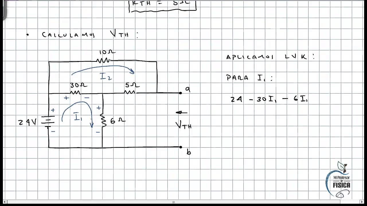 Teorema de Thevenin - Thevenin's Theorem - Ejercicio de Aplicación - Application Example - Video 168