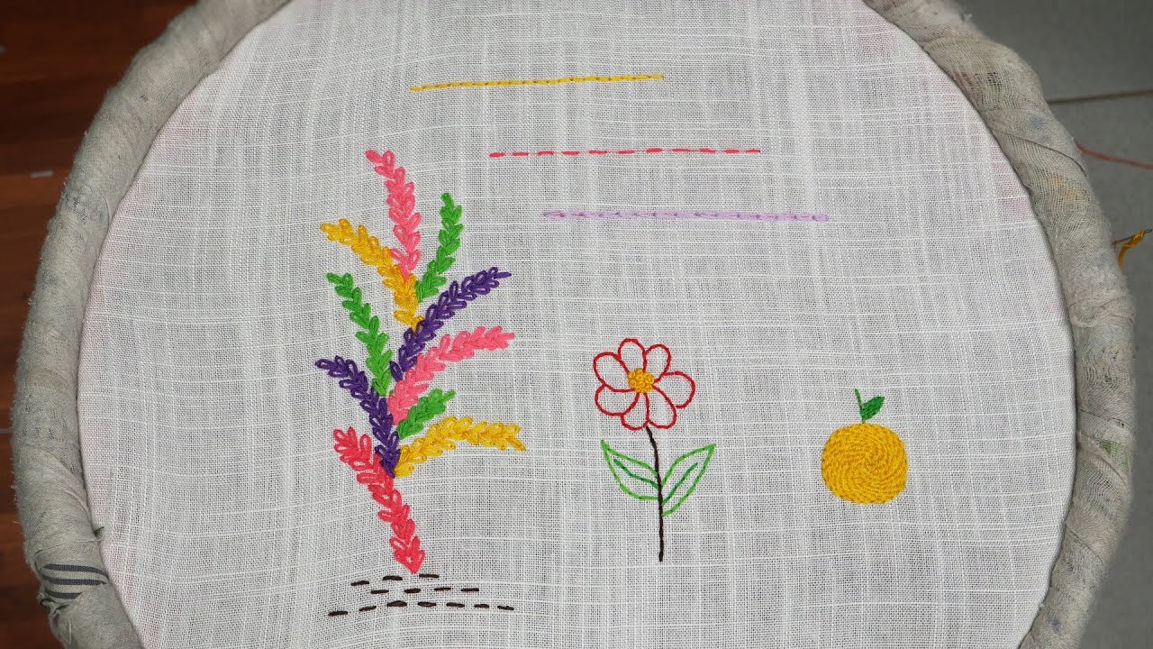 Basic Embroidery - LESSON 01: Step by step embroidery tutorial - ThuongEmbroidery
