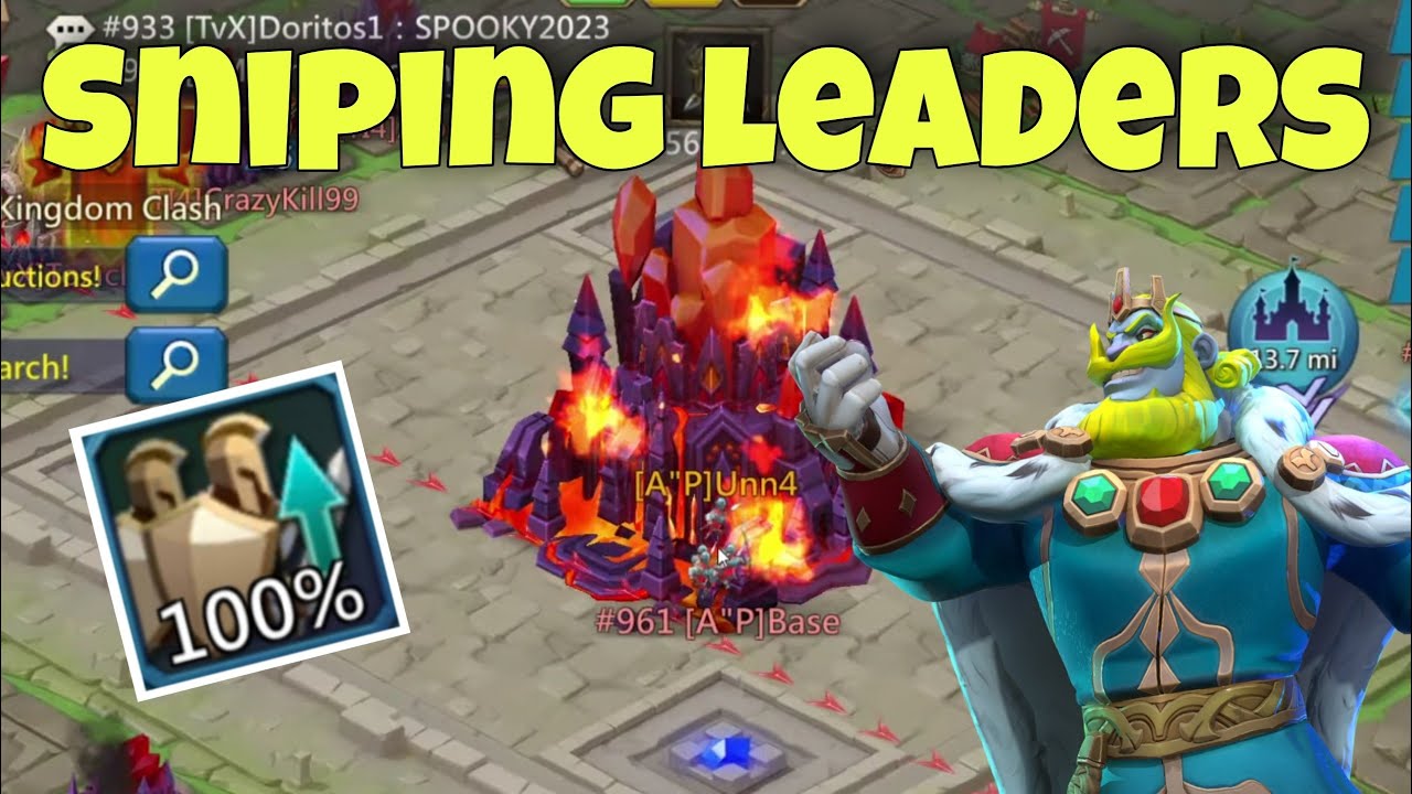 Lords Mobile - Leaders getting capped. Sniping BASE SOLO. Zeroing traps and fury targets