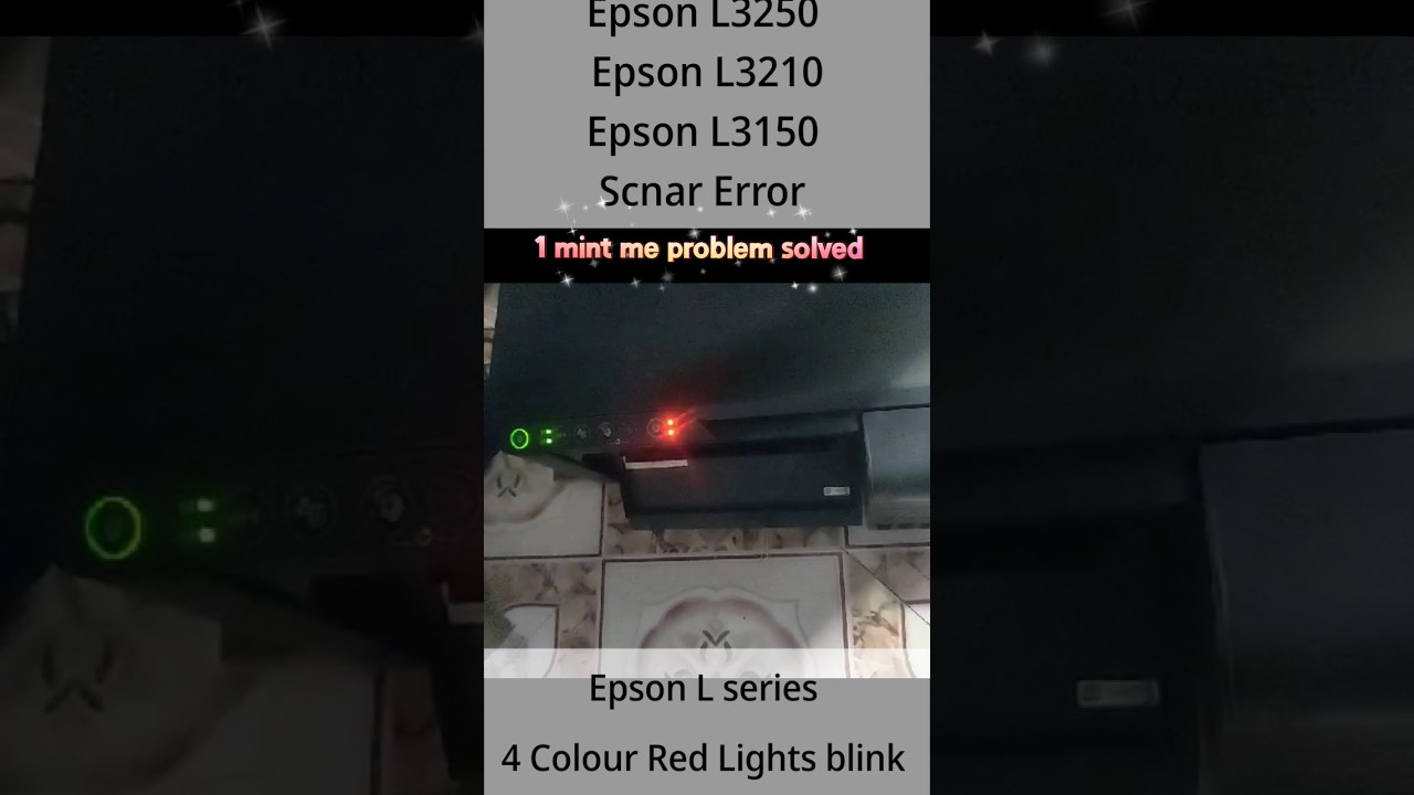 Epson L3210 L3250 L3110 Red Lights blink Scanner problem mobile Wi-Fi router  problem #aloknirmal