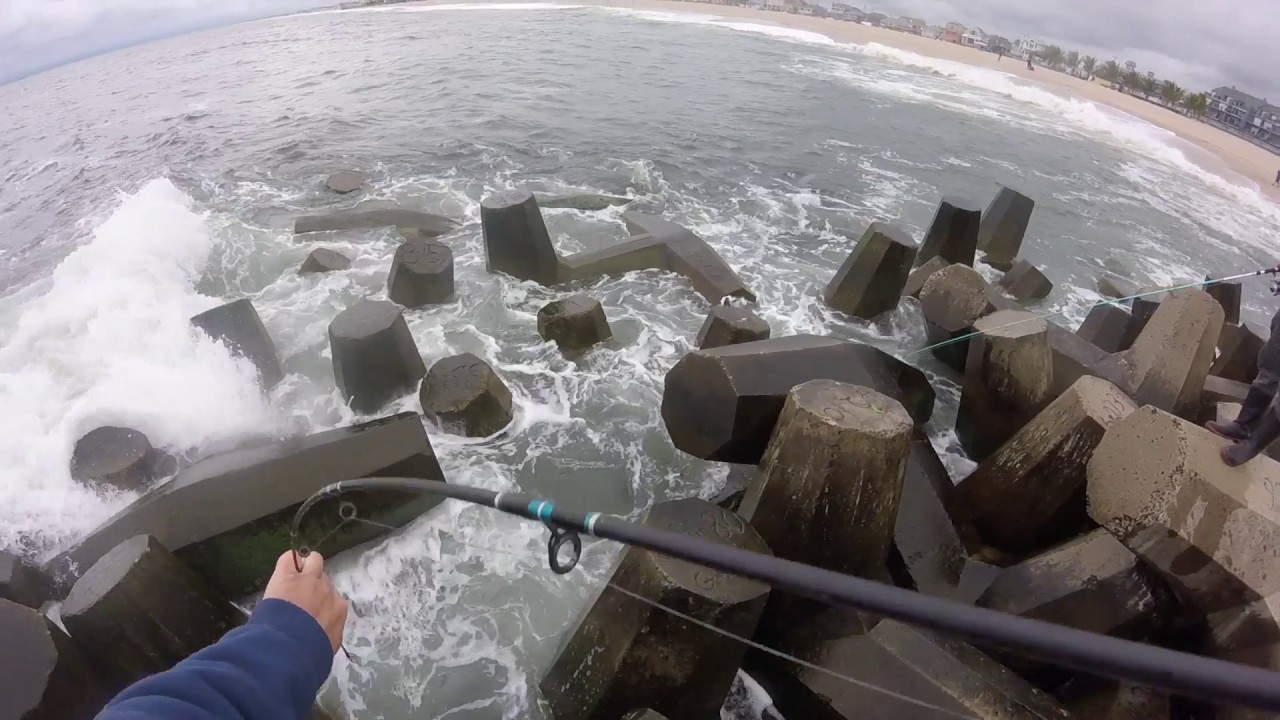 Fishing The Manasquan Inlet NJ Off The Rocks