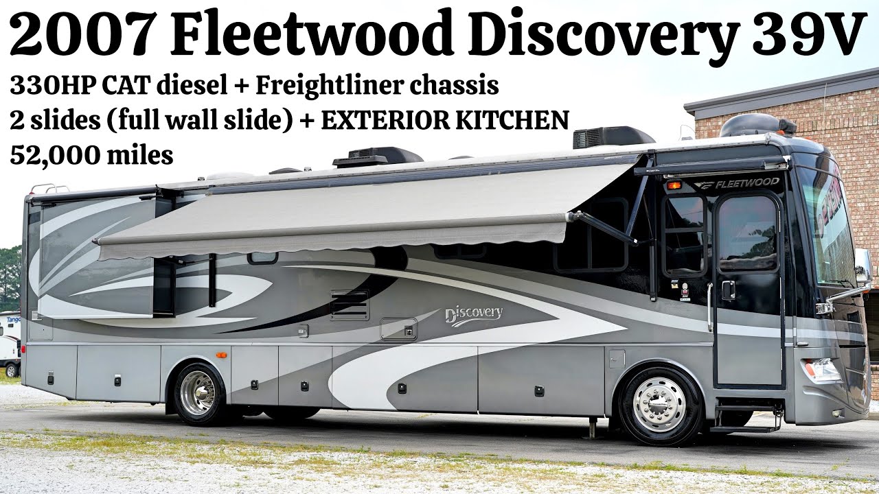 2007 Fleetwood Discovery 39V A Class 330HP CAT Diesel Pusher from Porter’s RV Sales - $74,900