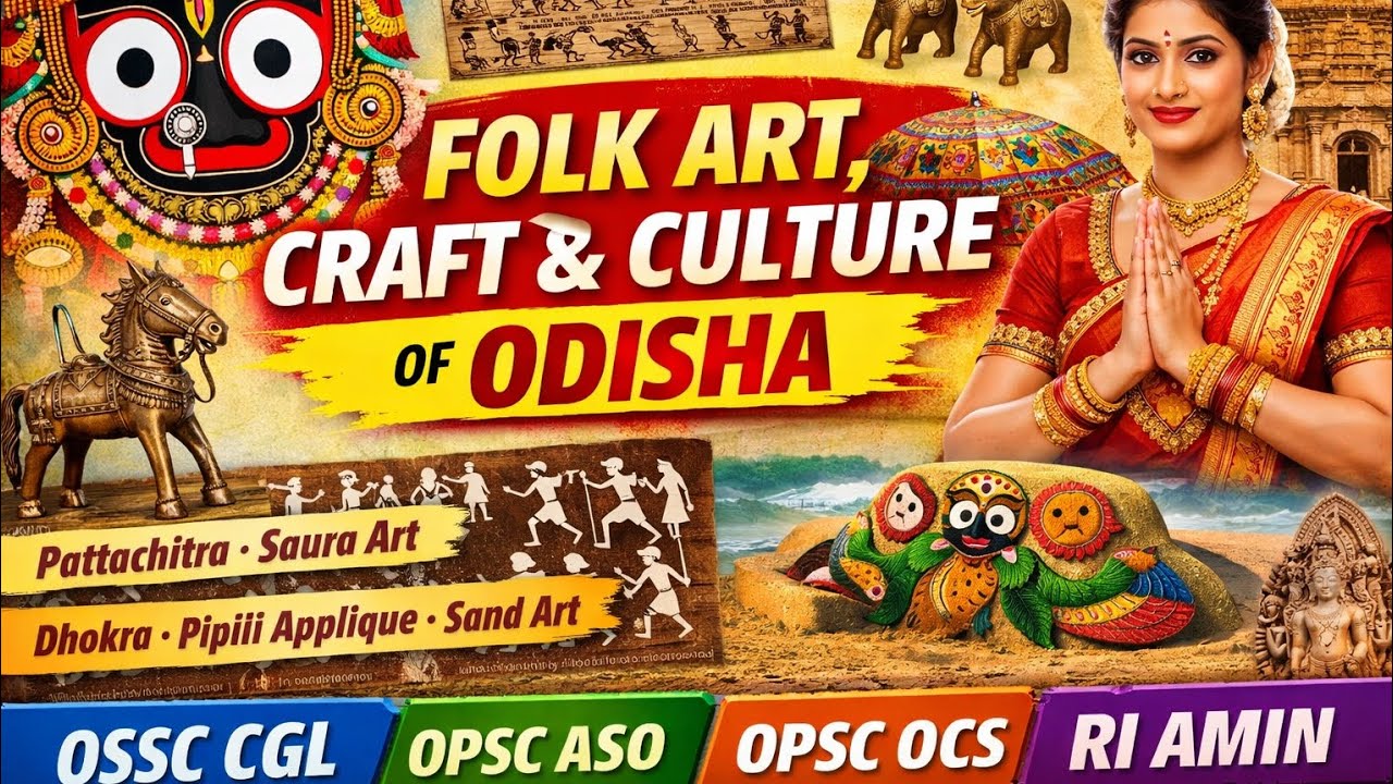 Complete Folk Art & Craft of Odisha | Most Important for OSSC CGL & OPSC Exams (ODIA)