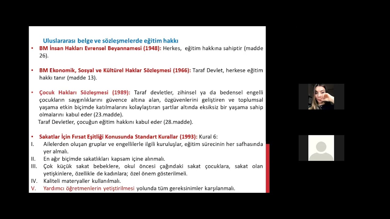 Özel Eğitim ve Sosyal Hizmet Zirvesi 5. Oturum Özel Gereksinimli Bireylerin Yaşadığı Zorluklar Part1