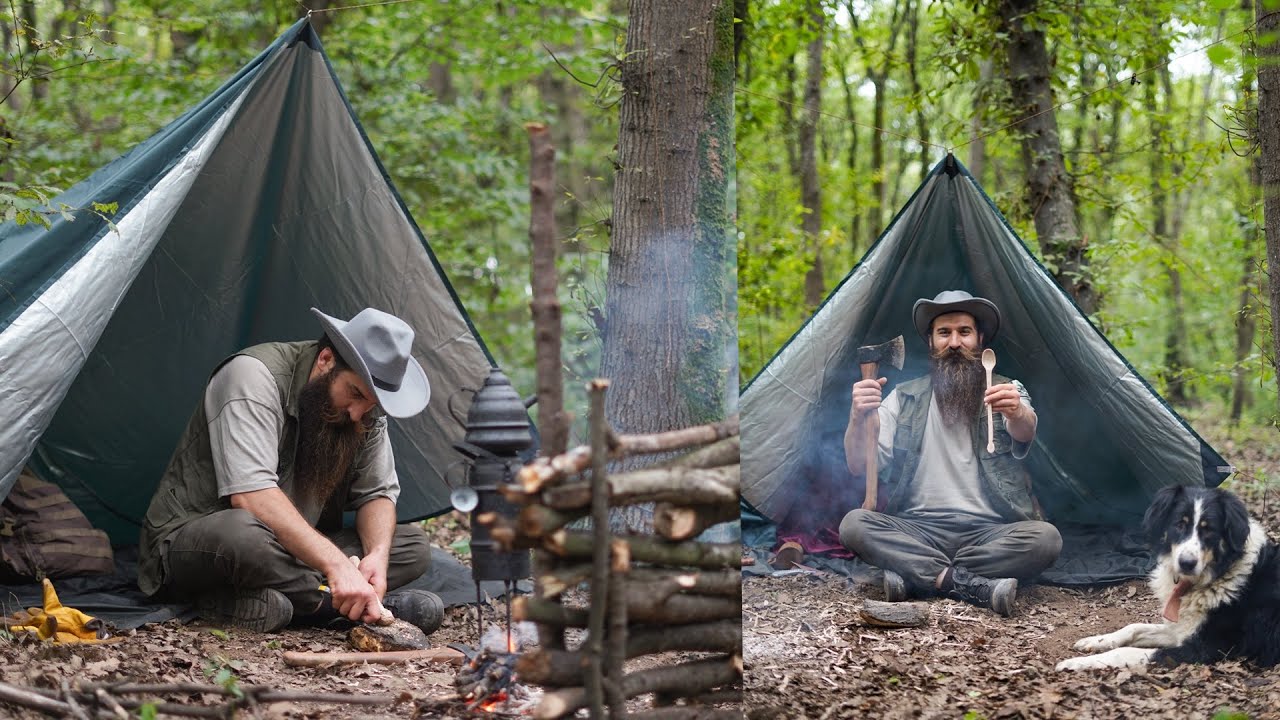📍From Forest to Function | Crafted a Wooden Spoon with Just an Axe & a Knife 🔥🌲