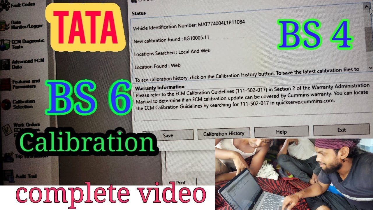 Ecm Calibration Tata bs6 & Bs4/ Ecm update/ cummins Ecm calibration