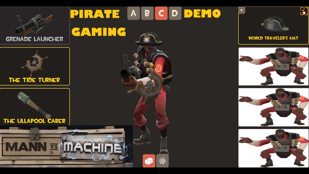 Tf2 MvM Australium Assimilation Boom Boom Pirate Spots GOLD