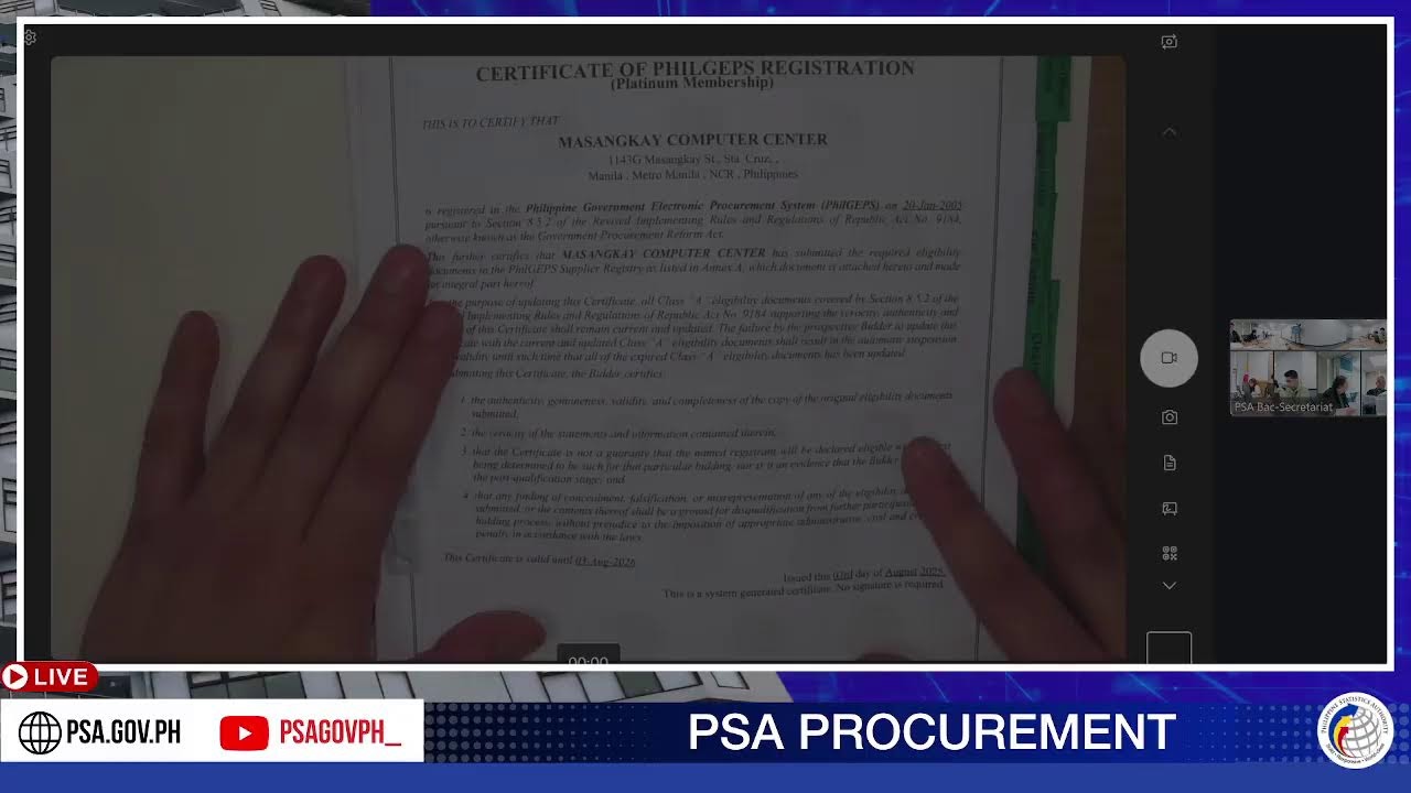 Opening of Bids for Public Bidding No. 2025-20