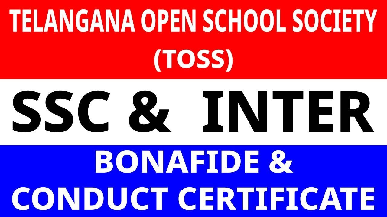 Telangana Open School Society TOSS TS Open SSC & Open Inter Memo's & Migration Cum Transfer Cert.