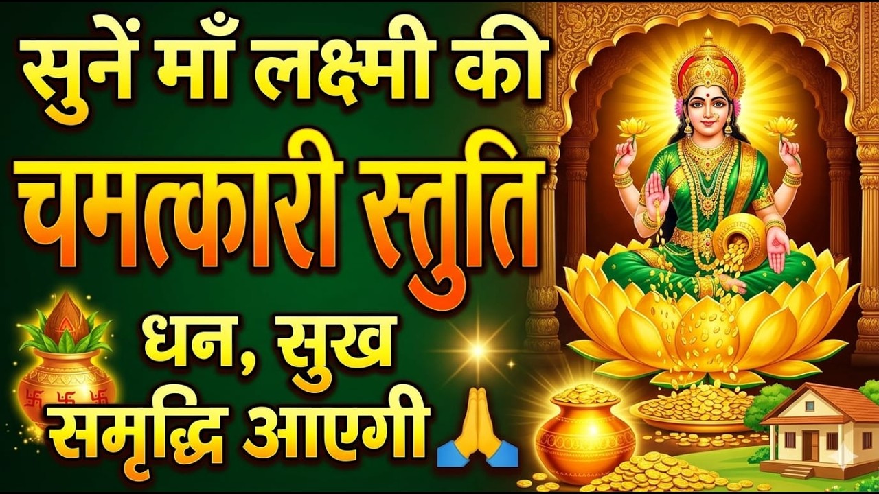सुनें माँ लक्ष्मी की यह चमत्कारी स्तुति 🙏 घर में आएगा धन, सुख और समृद्धि | Lakshmi Mata Stuti