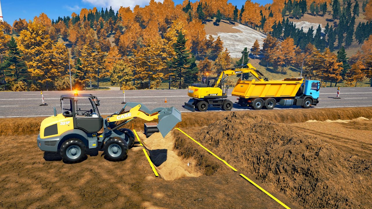 New Construction Simulator 2022 - Шумозащитные барьеры (3/4) - Карта Германии 116 - Bau-Simulator