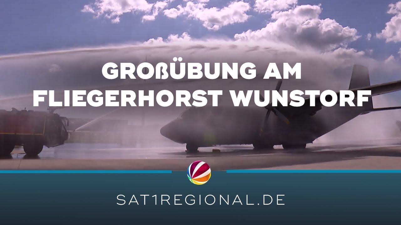 Großübung der Bundesfeuerwehr und der Freiwilligen Feuerwehren am Fliegerhorst Wunstorf