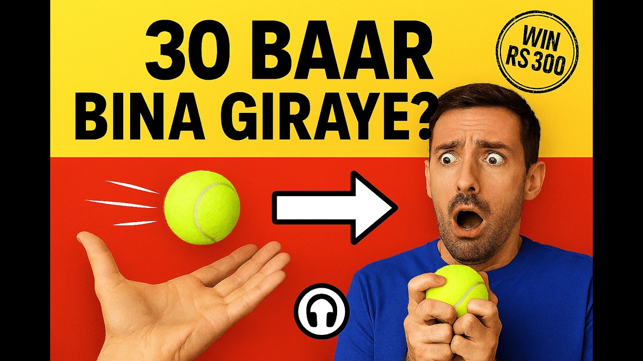 Only With Palm 30 Times! 😱 | Tennis Ball Challenge | Win Handfree 🎧