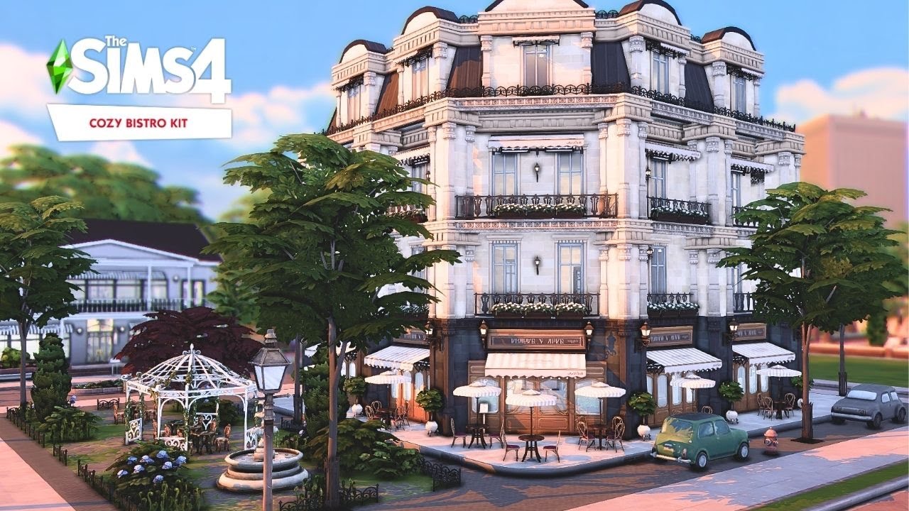 Romantic French Restaurant: Cozy Bistro Kit || The Sims 4 Speed Build || No CC