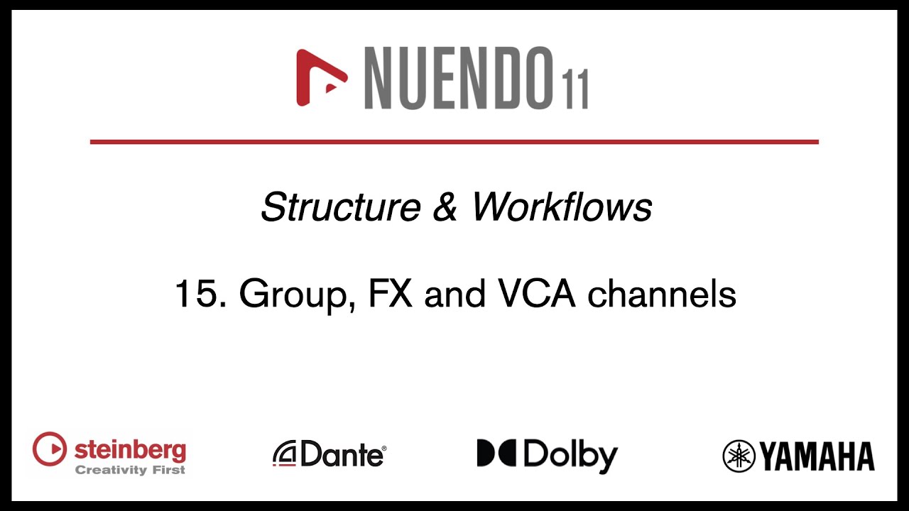 15. Nuendo 11 Group, FX and VCA Channels