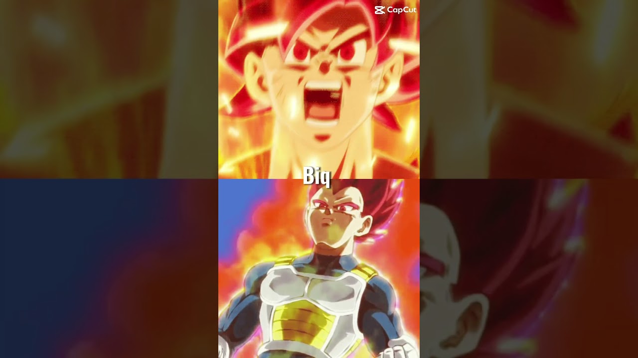 BETTER? #anime #dargonball GOKU SSJGOD VS VEGETA SSJGOD