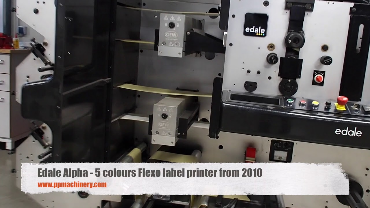 Edale Alpha 5 colours flexo label printer from 2010