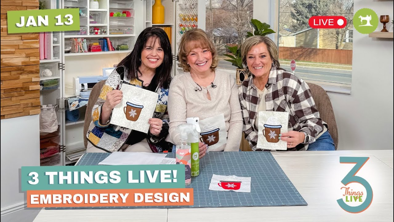*LIVE* 3 Things Live: How to Embroider a Quilt Block Without Guesswork