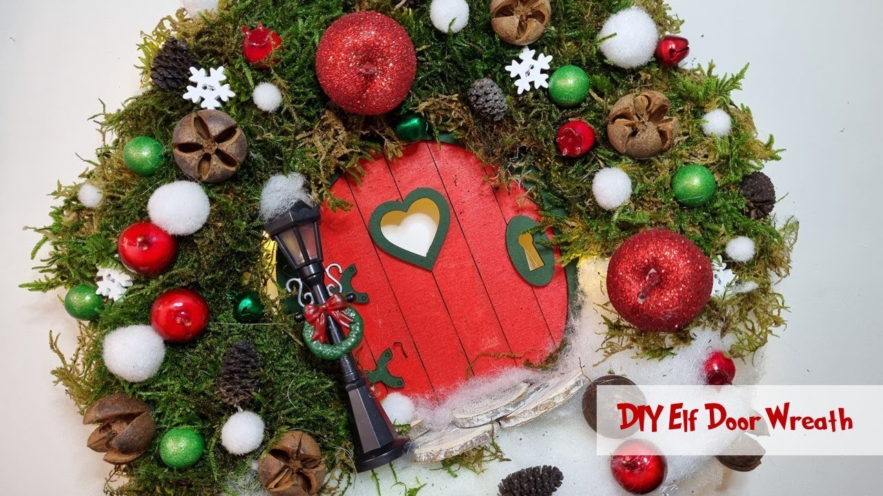 Christmas Elf Door Wreath Tutorial