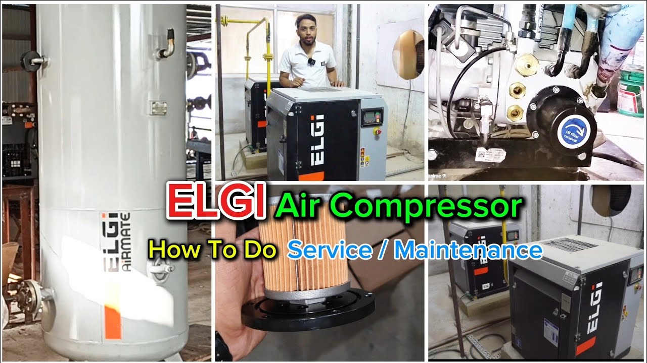 Elgi Air Compressor Service & Maintenance #compressor #aircompressor #elgi #atlascopco