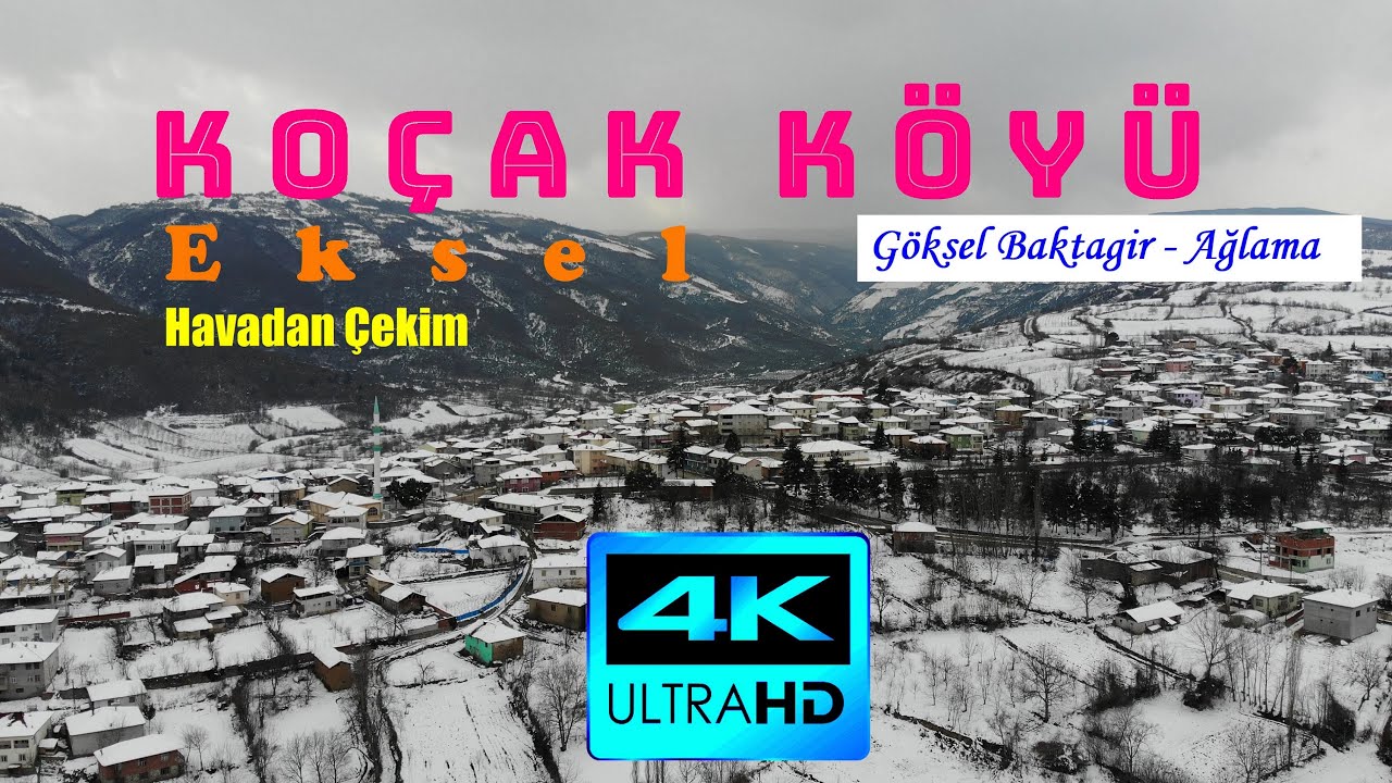 Koçak (Eksel) Köyü Kış Manzarası - ERBAA / 4K Havadan Çekim / Göksel Baktagir - Ağlama 19.02.21 Salı
