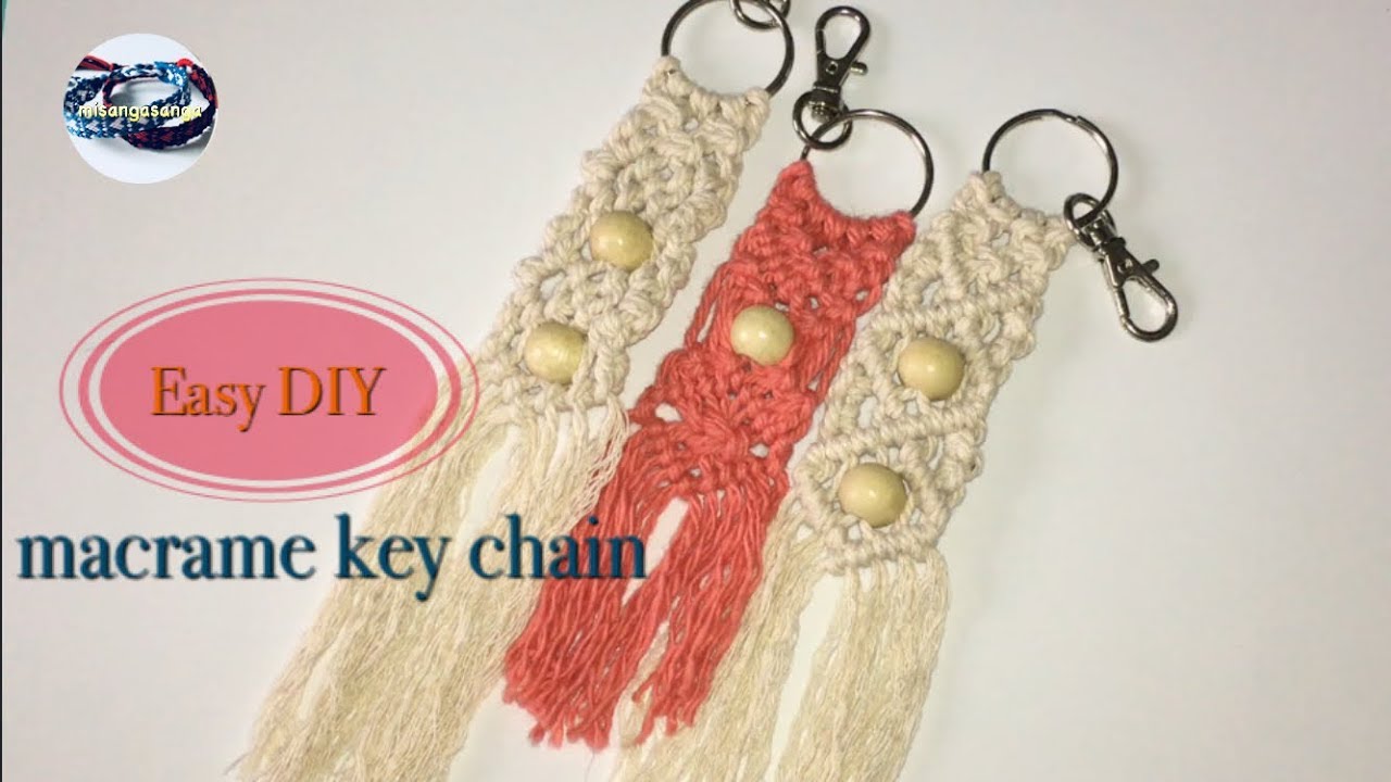 【簡単！Easy】macrame key chain〜マクラメキーホルダーの編み方〜