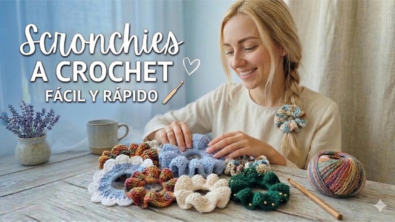 Teje tus Scrunchies en 30 Minutos | El Regalo Perfecto a Crochet