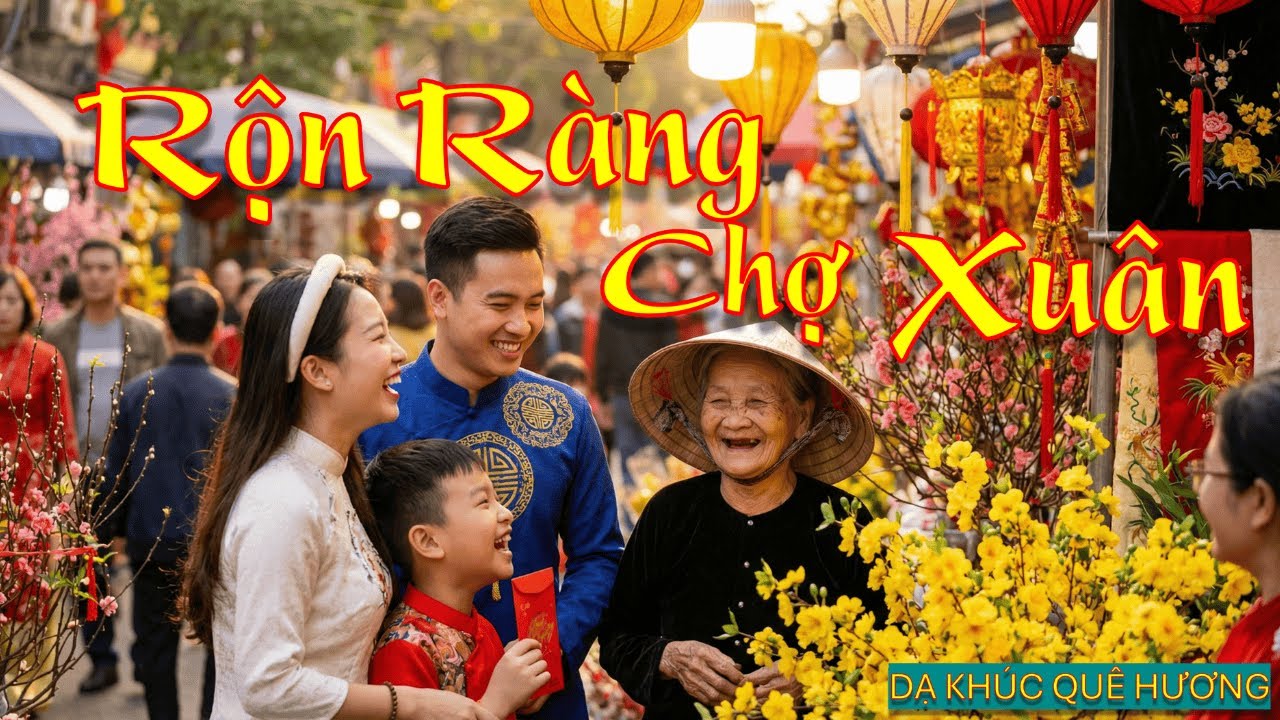 RỘN R&Agrave;NG CHỢ XU&Acirc;N | NHẠC XU&Acirc;N VUI NHỘN | DẠ KH&Uacute;C QU&Ecirc; HƯƠNG