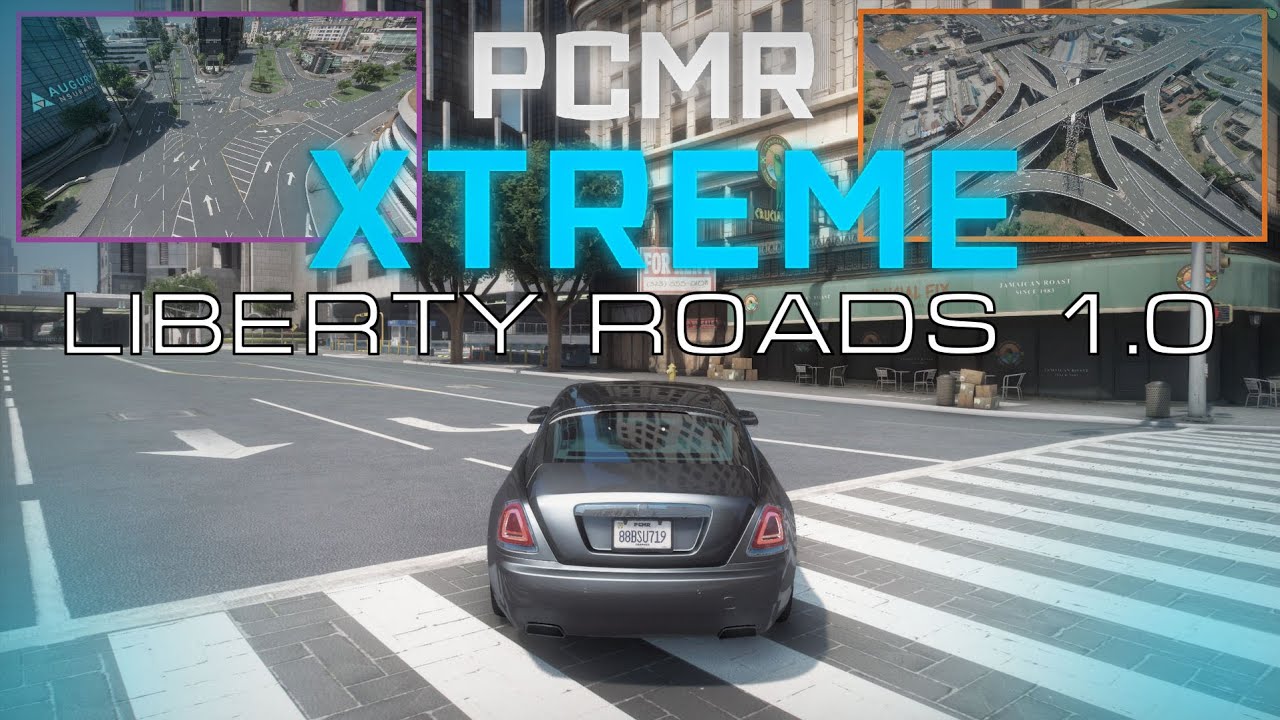PCMR Liberty Roads v1.0 Mod - Free Release ( FiveM / SinglePlayer / For Your FiveM Server)