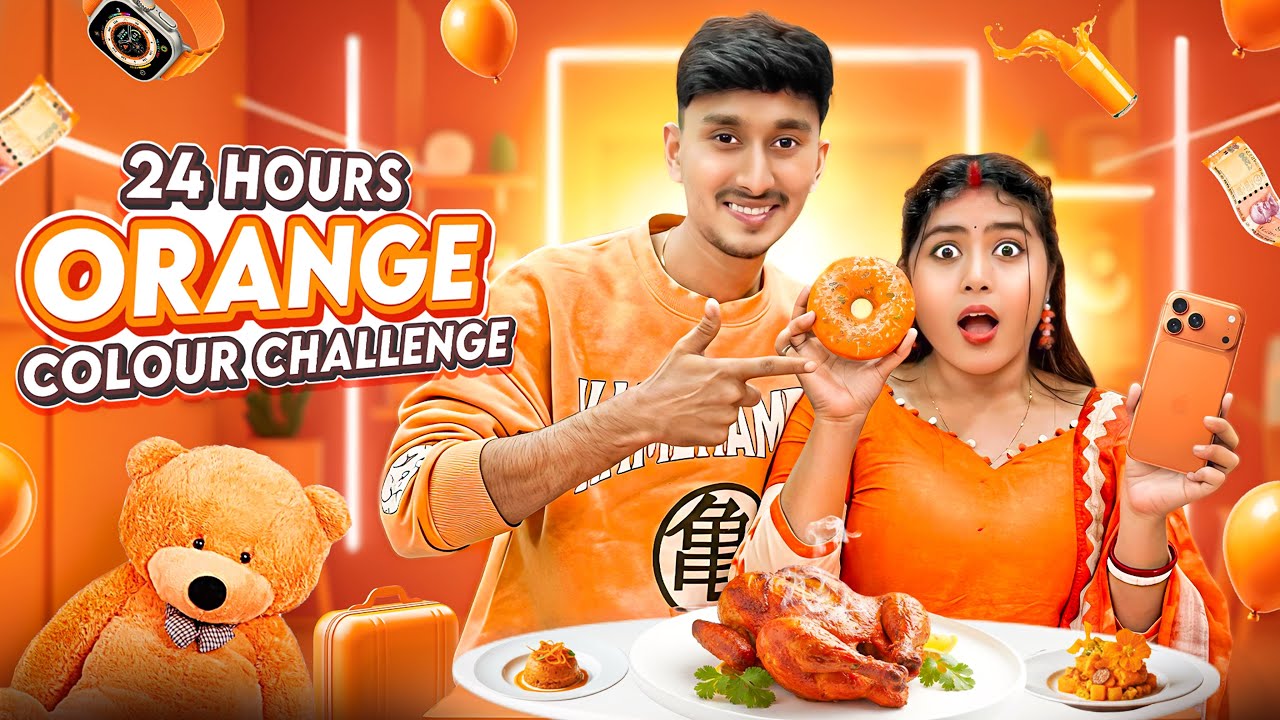 24 Hours Orange 🧡 Colour Challenge 🤜🏻🤛🏻 