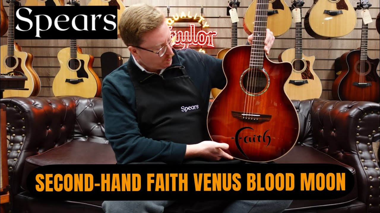 Second-Hand Faith Venus Blood Moon Electro Acoustic Guitar Available At Spears Music - Presentation🎸