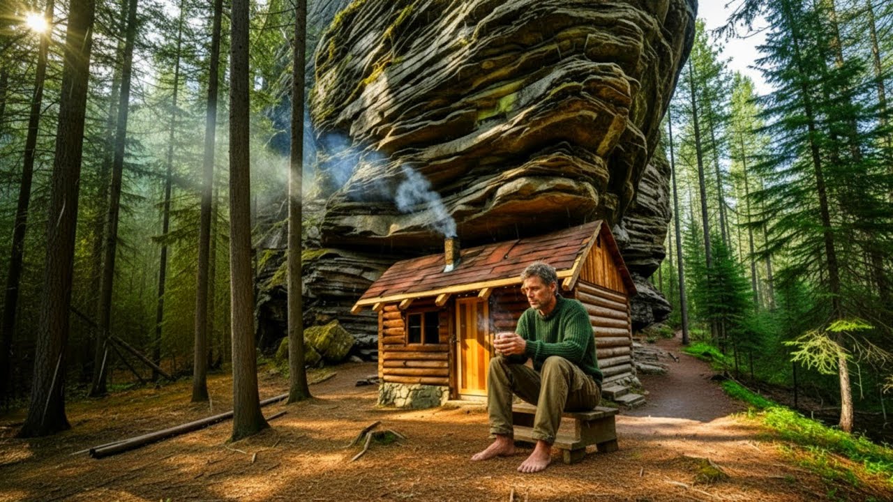 Built a Free Mountain House Alone (No Money, No Help)