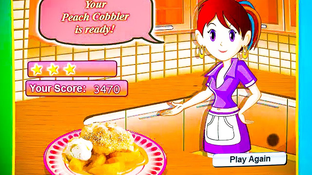 Sara's Cooking Class Peach Cobbler Cooking learning games for girls | Girls kitchen games