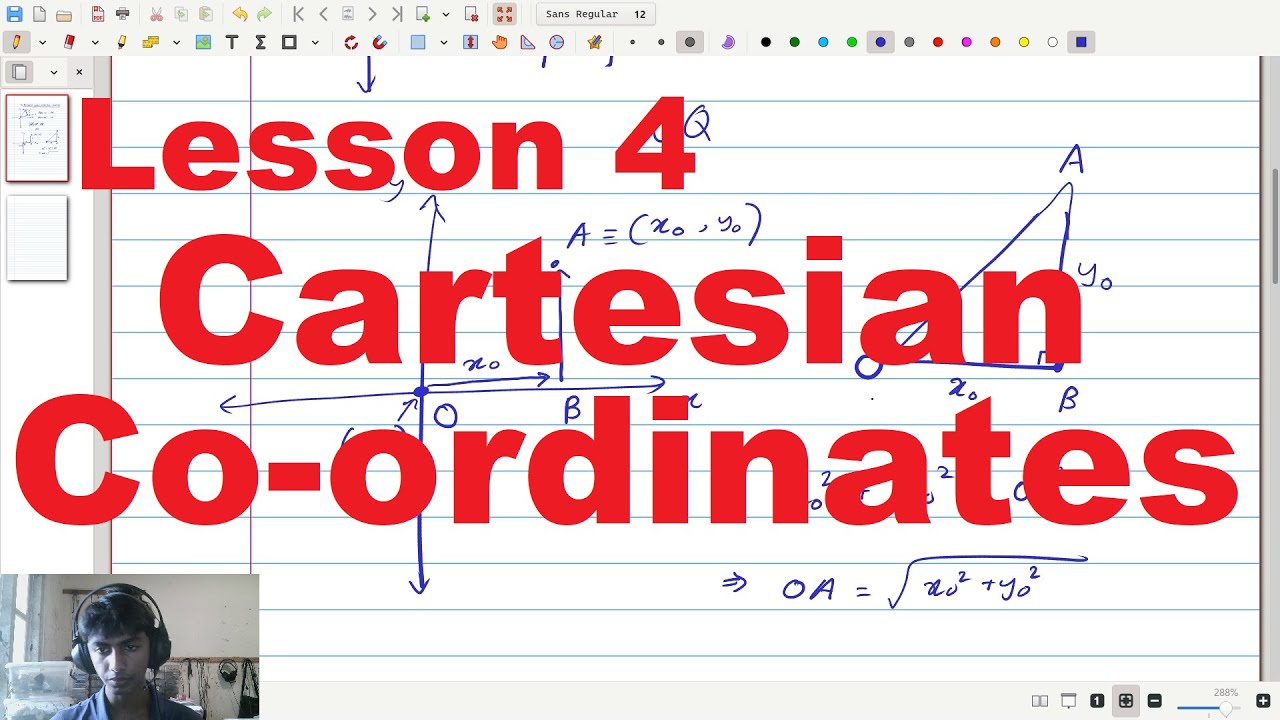 Rectangular system of Cartesian cordinates : Lesson 4 (Grade 12 English medium)
