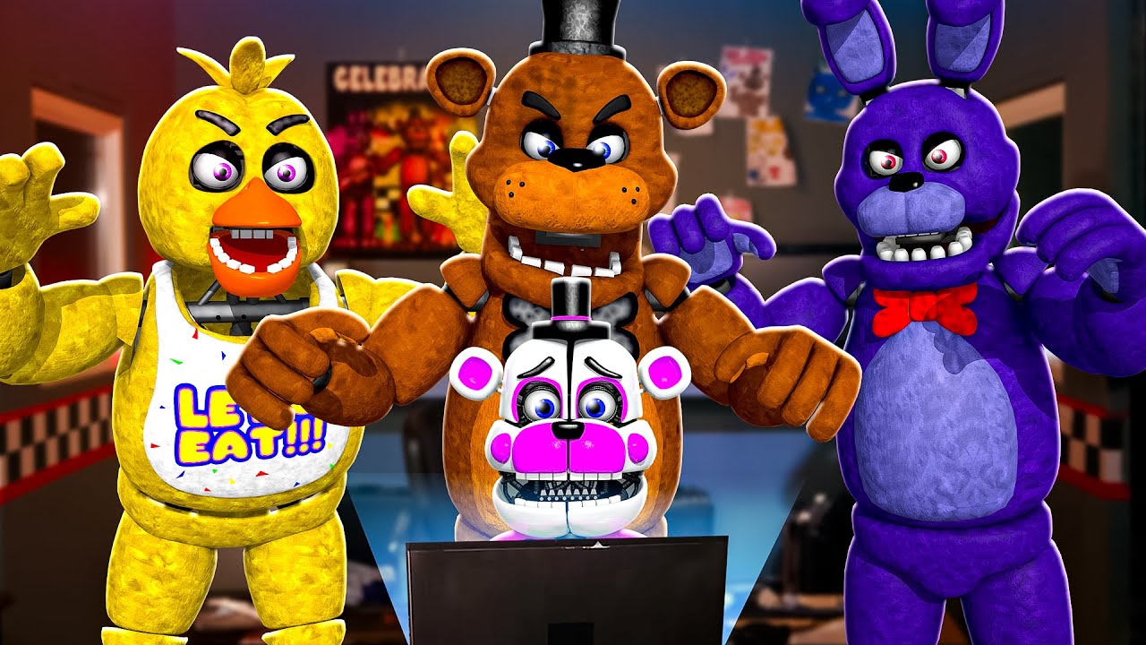 Freddy Fazbear and Funtime Freddy REACT to Five Nights at Freddy's BUT in REAL LIFE