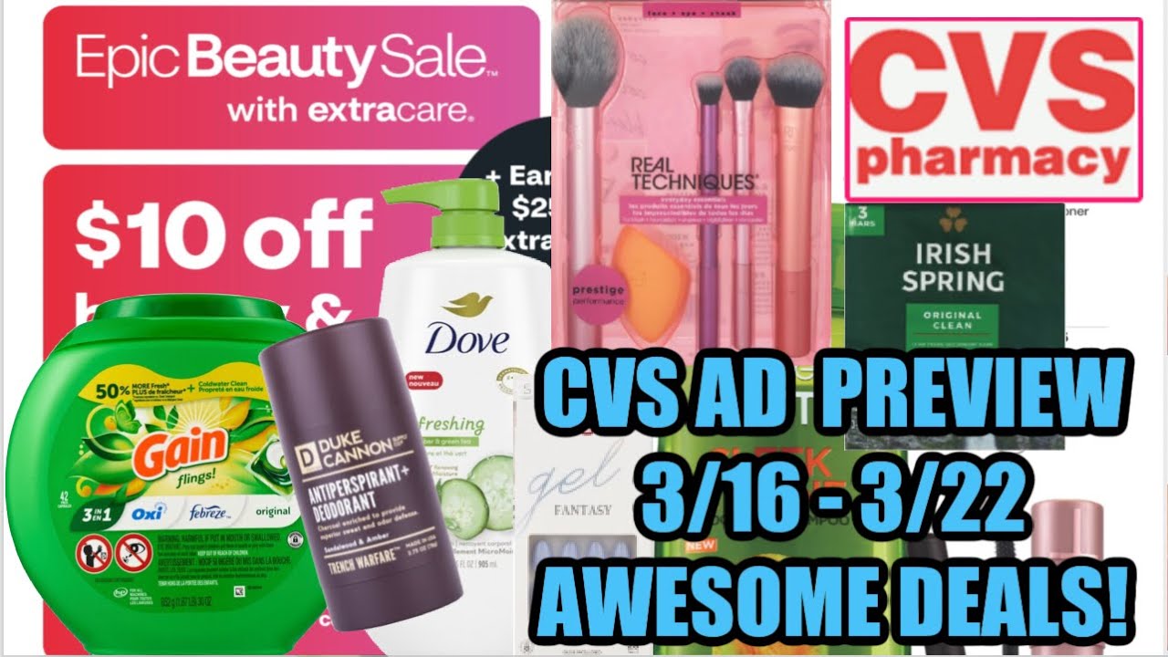 CVS AD PREVIEW (3/16 - 3/22) | ***Epic Beauty Sale | Gain & More!
