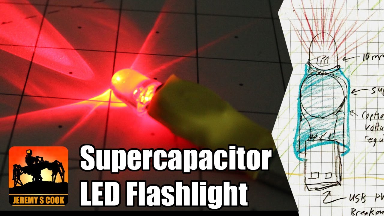 Supercapacitor Flashlight Howto [1F, 5.5V Cap, USB]